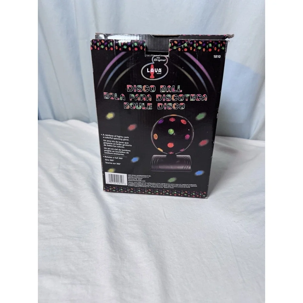 Lava Disco Ball 1810 Rotating Colorful Light Stage Effect Tested Working Box